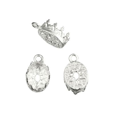 Sterling Silver Bezel Cup 7/9 mm Gallery 3280 Both Sides +Ring