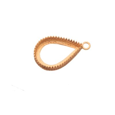 14K Gold Plated Bezel Cup 13/18mm Gallery 475 Flat Back +Ring