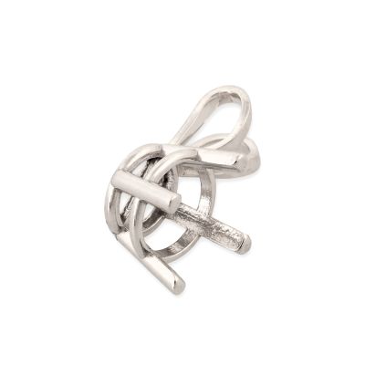 14K White Gold Basket Setting Pendant 5.5mm (31204-03Fa-000)