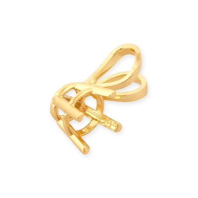 14K Yellow Gold Basket Setting Pendant 4mm (064Drb73400075)