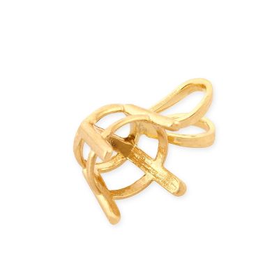 14K Yellow Gold Basket Setting Pendant 6mm (064Drb73550075)