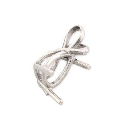 14K White Gold Pear Shape Setting Pendant 5X7mm (5-P710)