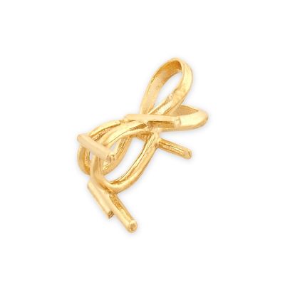 14K Yellow Gold Pear Shape Setting Pendant 4X6mm (3-P710)