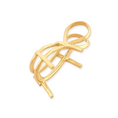 14K Yellow Gold Pear Shape Setting Pendant 9X14mm