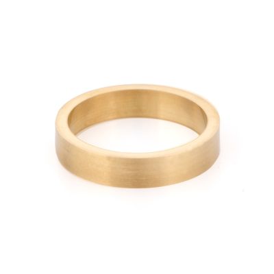 14K Yellow Gold 4mm Flat Wedding Band Size 54