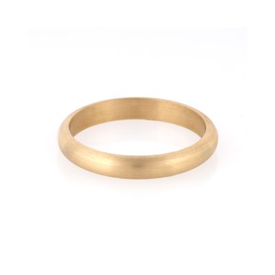 14K Yellow Gold Half Round 3mm Wedding Band Size 54