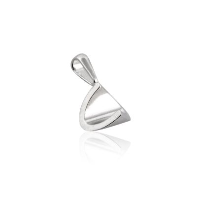 14K White Gold Tension Pendant 1Ct