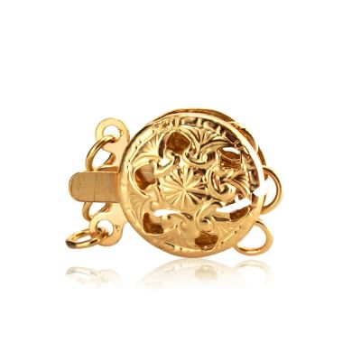 Yellow Gold Filled Pearl Clasp 2 Lines