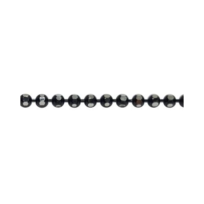 925 Sterling Silver Diamond Cut Blackened Bead Chain 1.8mm
