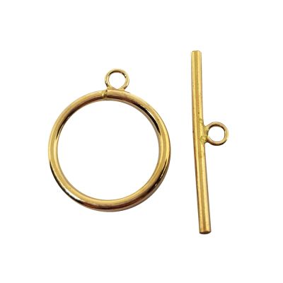 Yellow Gold Filled T-Clasp 10mm (Wire 1.2mm, Bar 19mm)
