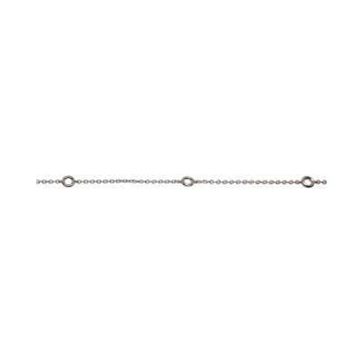14K White Gold Bezel Set Diamond Chain 0.08/0.10 Ct.
