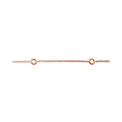 14K Rose Gold Bezel Set Diamond Chain  0.08/ 0.10 Ct.