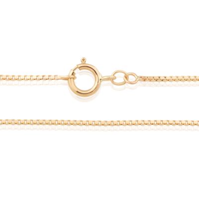 14KY 0.75mm Venetian Box Chain 16.5" (42Cm)