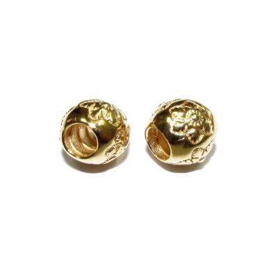 14K Gold Plated Flower Bead