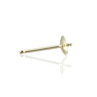 14K Yellow Gold Pearl Stud 3.5mm