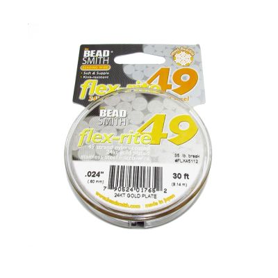 24K Gold Plated Stainless Steel Wire 0.60mm