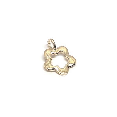 14K Gold Plated Flower Pendant