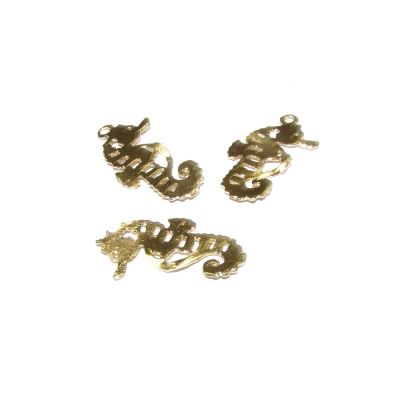 14K Gold Plated Sea Horse Pendant