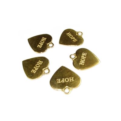 14K Gold Plated Hope Heart Pendant