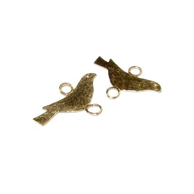 14K Gold Plated Large Dove Pendant +2 Rings