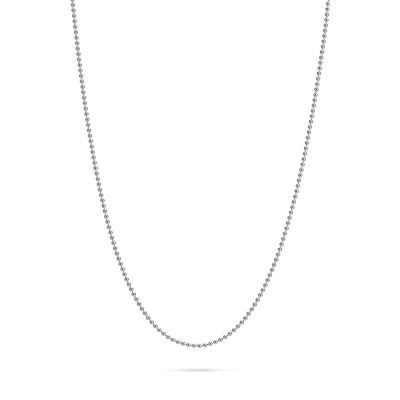 925 Sterling Silver 2mm Ball Silver Necklace 50cm