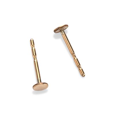 Gold Filled Double Notch Post with 3mm Flat Disc