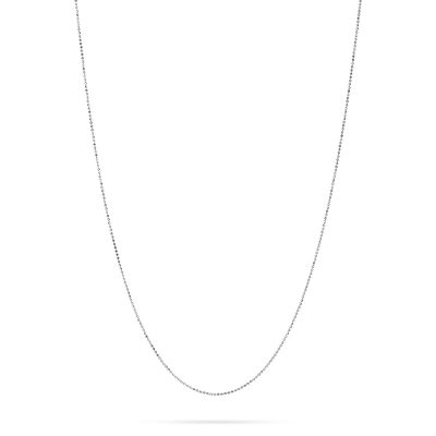 925 Sterling Silver Diamond Cut Bead Chain 1mm