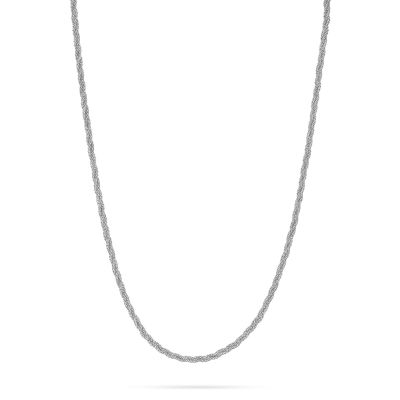 925 Sterling Silver Twisted Loose Rope Chain 2.5mm