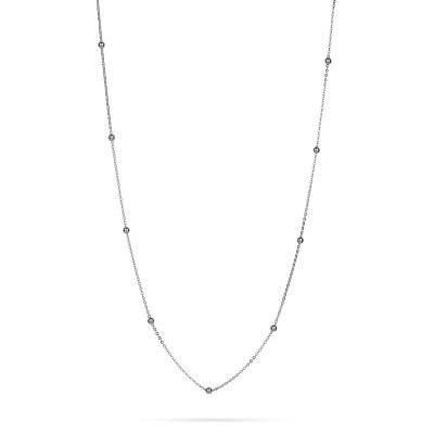 925 Sterling Silver Flat Cable Chain With Beads 3mm