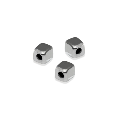 925 Sterling Silver 3mm Cube Bead