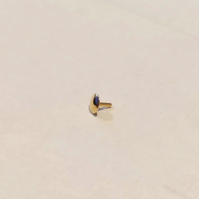 14K Yellow Gold 3mm Pearl Plug