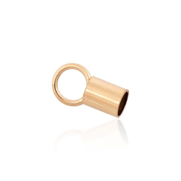 Yellow Gold Filled End Cap 2.6mm (Length: 4mm)