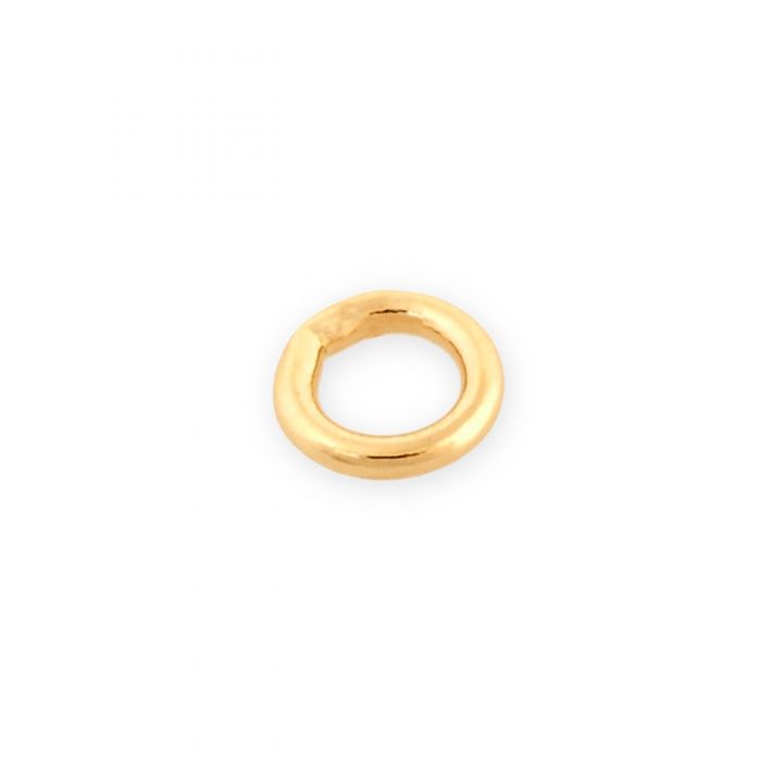 14K Yellow Gold Solder Closed Jump Ring 0.56mmX2mm
