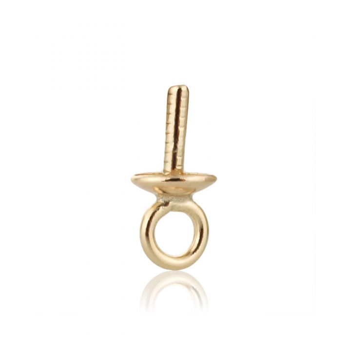 14K Yellow Gold Pearl Drop Cup+Peg 3mm (96908-0200-000)