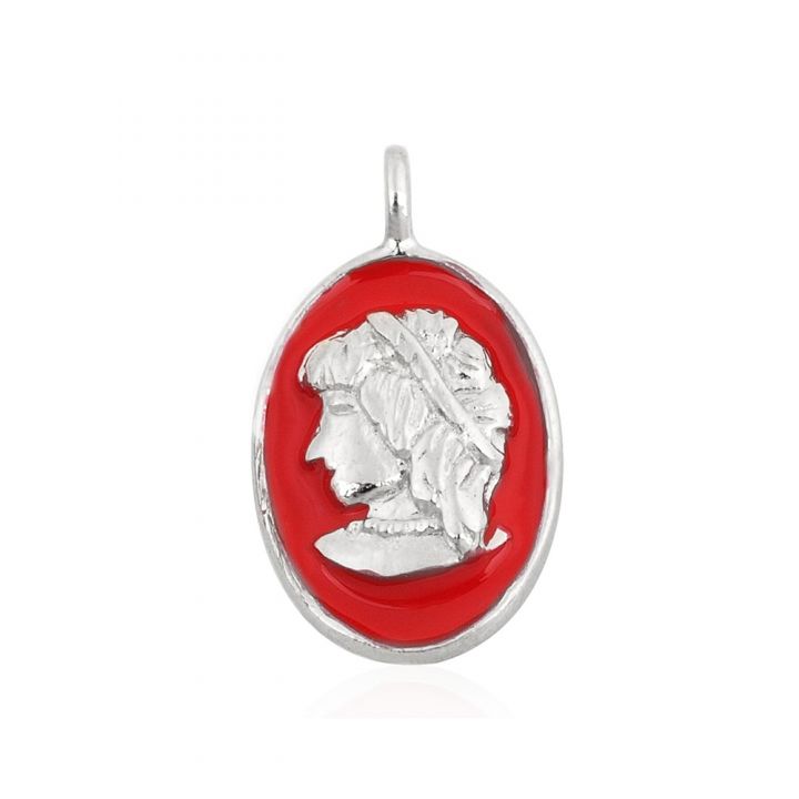 925 Sterling Silver Woman Medallion Pendant