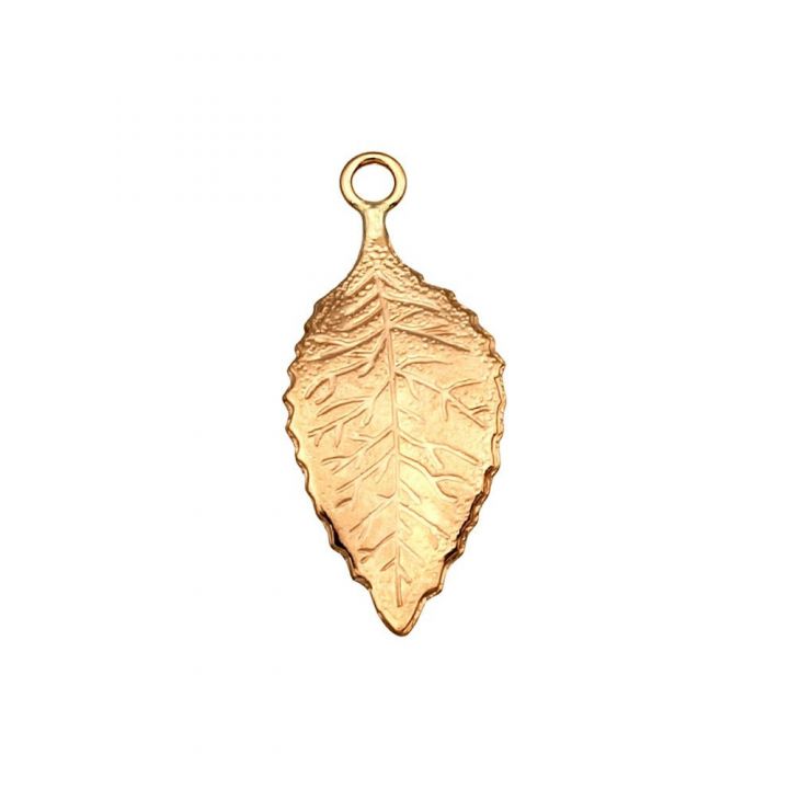 Rose Gold Filled Small Vaulted Leaf Pendant