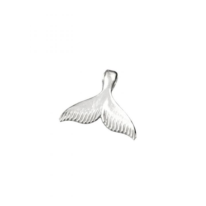 925 Sterling Silver Small Whale Tail Pendant