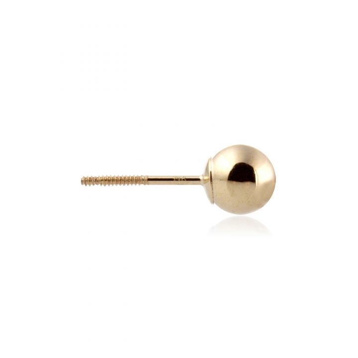 14K Yellow Gold Threaded Ball Earring 5mm (064Bet98450075)