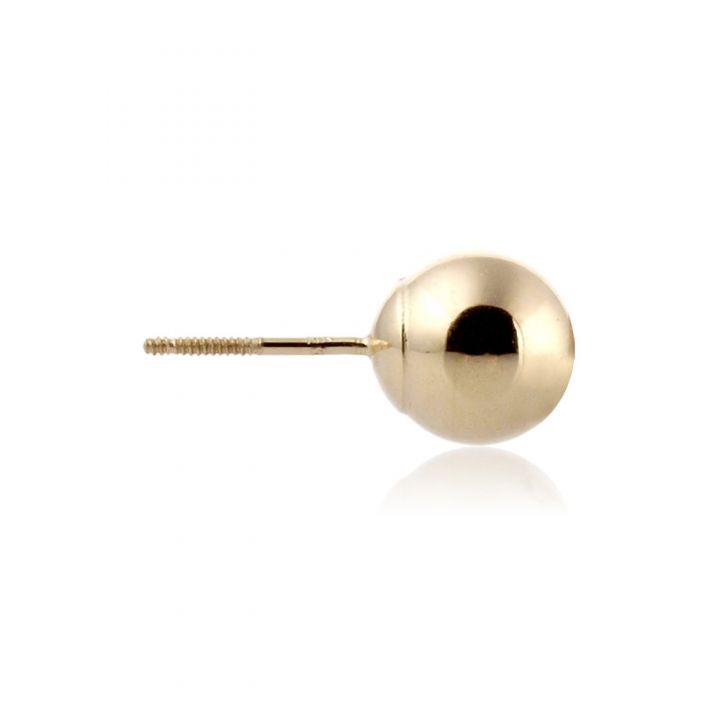 14K Yellow Gold Threaded Ball Earring 7mm (064Bet98470075)