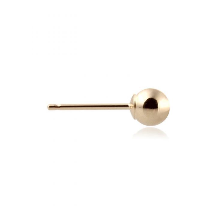 14K Yellow Gold Ball Earring W/Post 4mm (064Bep94400075)