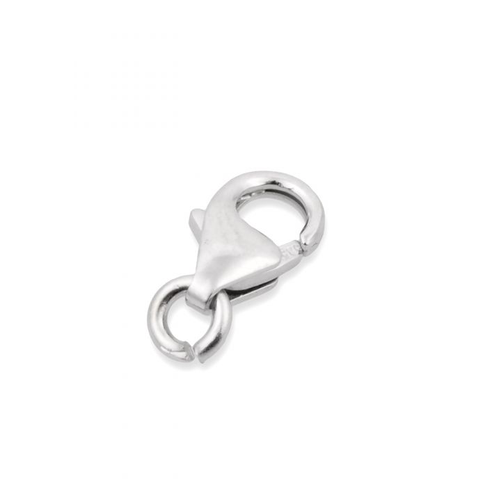 14K White Gold 7mm Trigger Clasp W/open ring