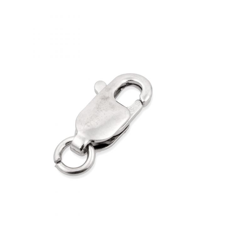 14K White Gold Lobster Clasp 10mm