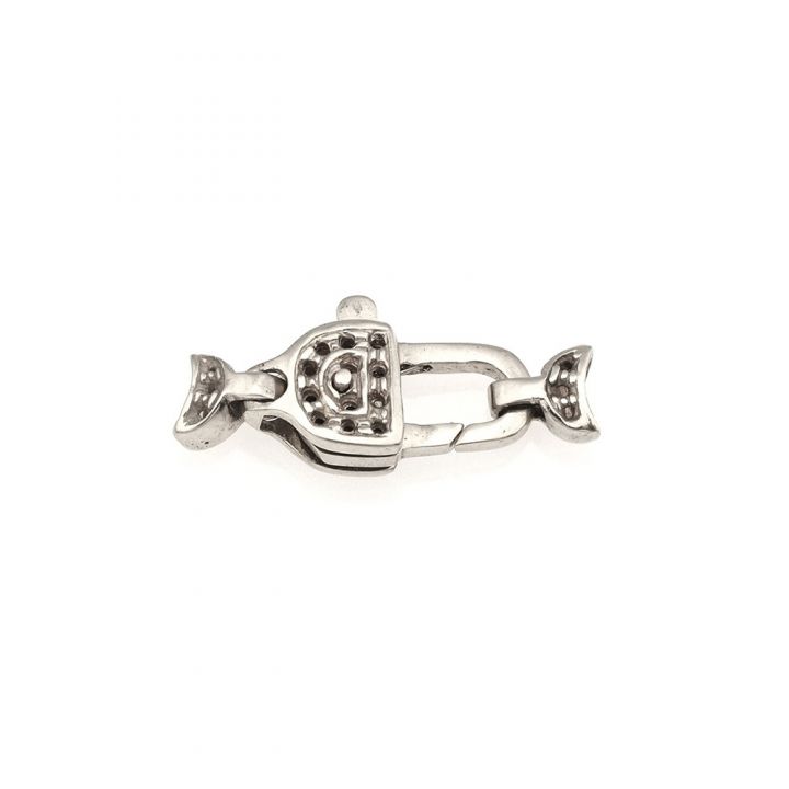 18K White Gold Large Size Lobster Clasp 18mm