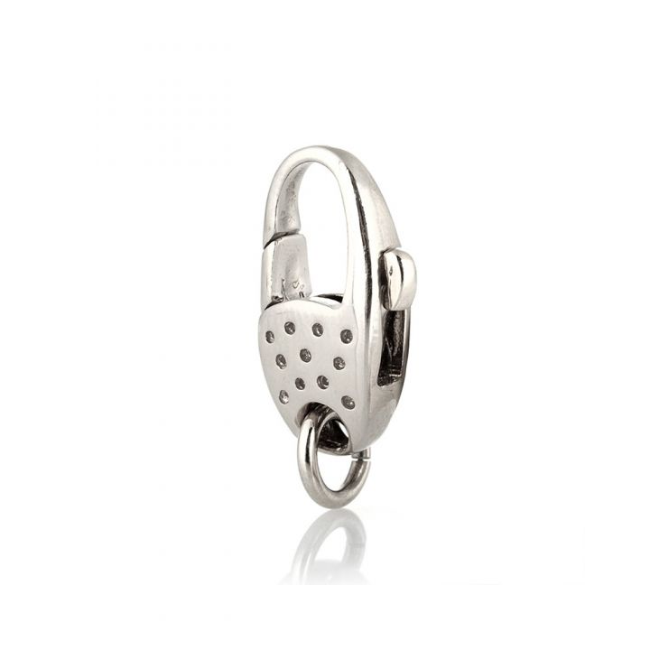 18K White Gold Large Size Lobster Clasp 19.5mm