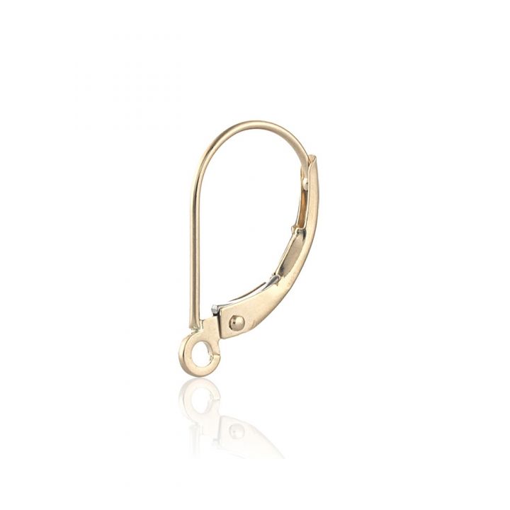 14K Yellow Gold Lever-Loop/Cover Extra Lt Wt