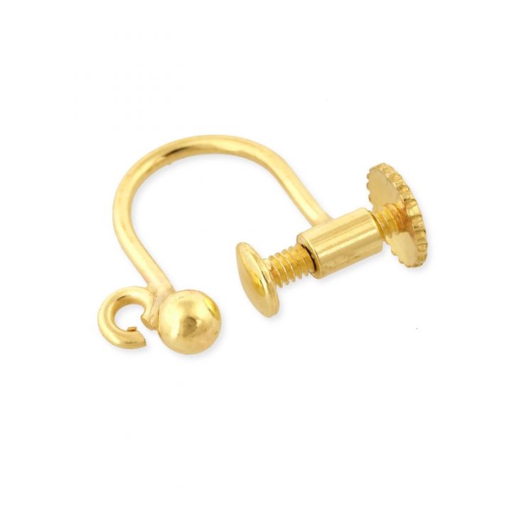 18K Yellow Gold Screw Earwire (151-018)