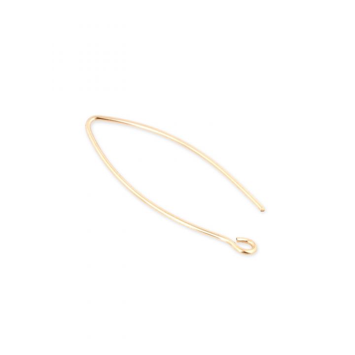 Yellow Gold Filled Small Eye Shaped Ear Wire 0.8mm