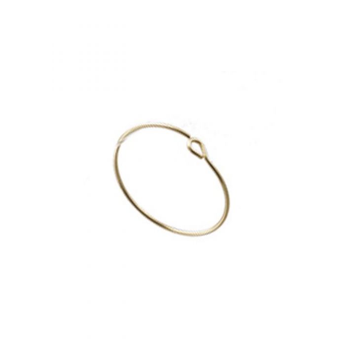 Yellow Gold Filled Hoop Wire Earring 25mm 