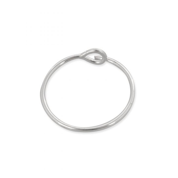 925 Sterling Silver Hoop Wire Earring 13mm