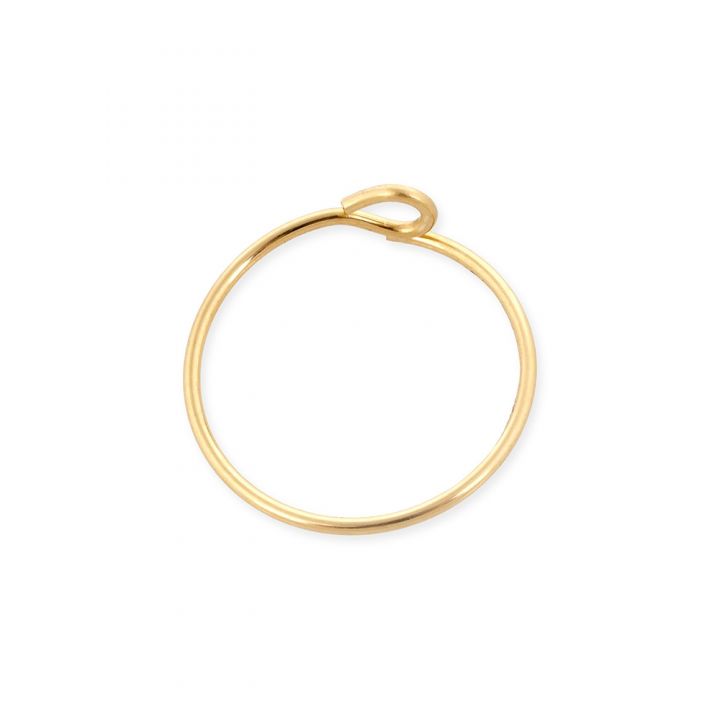 Yellow Gold Filled Hoop Wire Earring 12mm